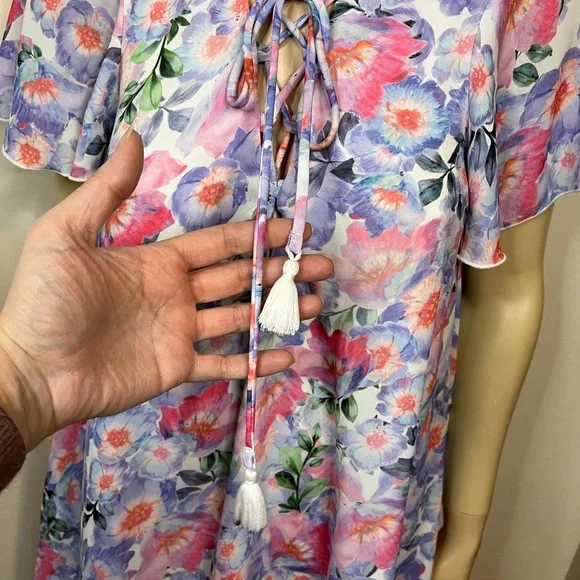 Show Me Your MuMu Floral Dress Tassle Tie - Picture 7 of 13
